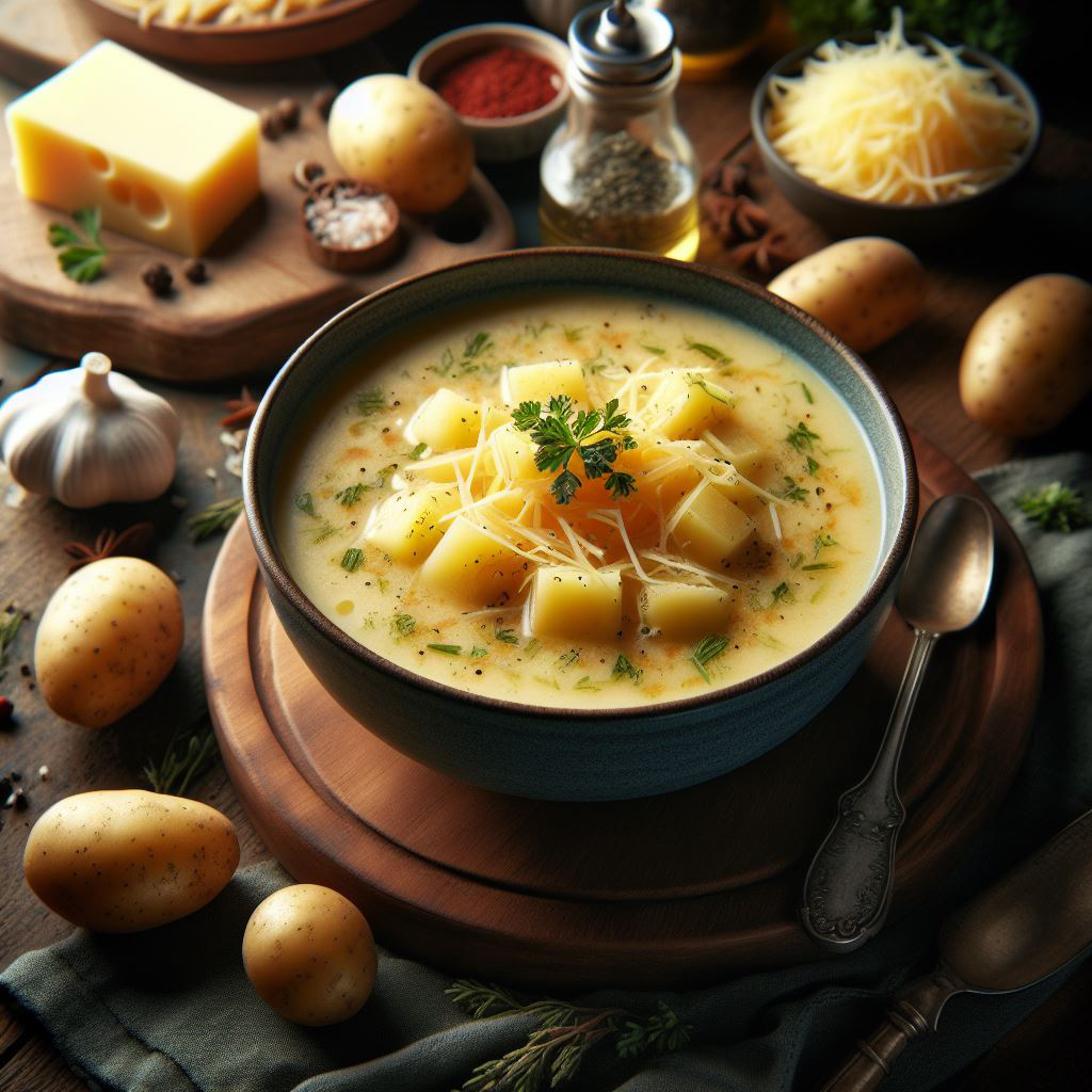 Comfort in a Bowl - Potato and Cheddar Cheese Soup